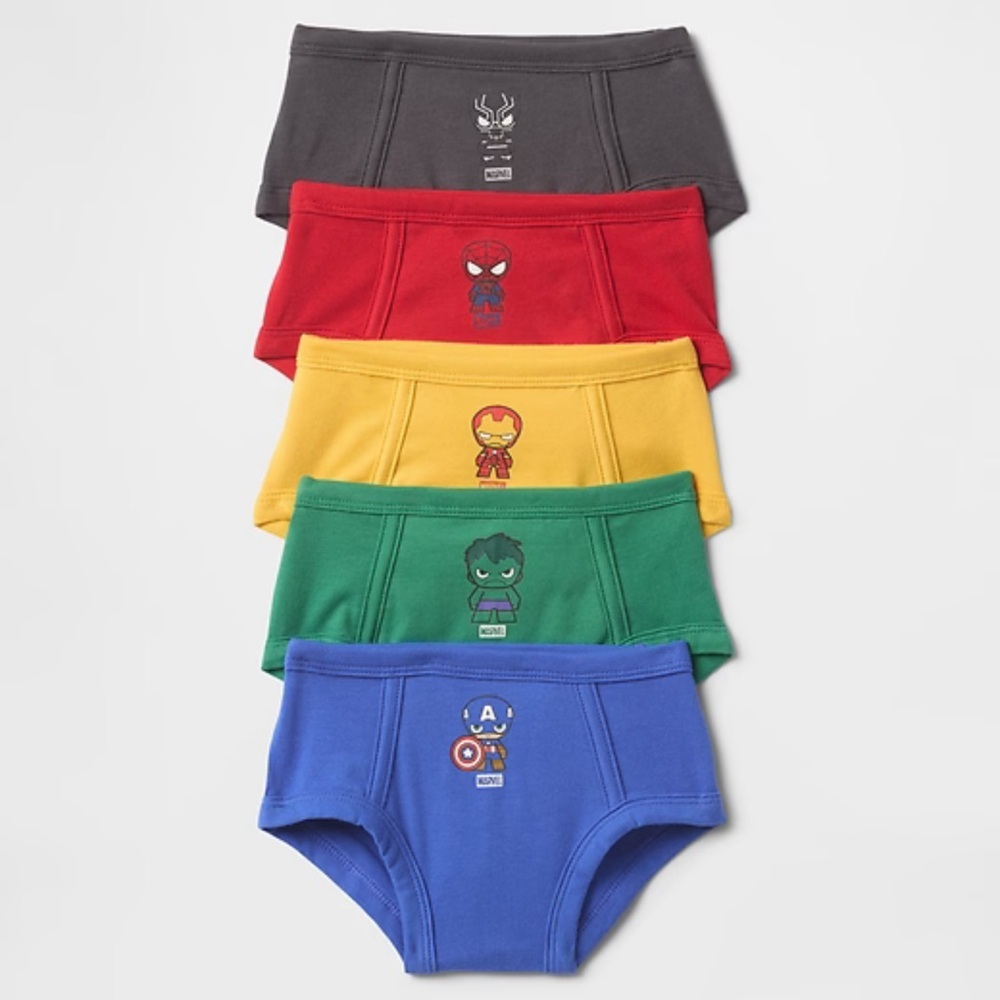 GAP Toddler Marvel Superhero Kids Briefs 5-Pack - Brand NEW 2-3 Years
